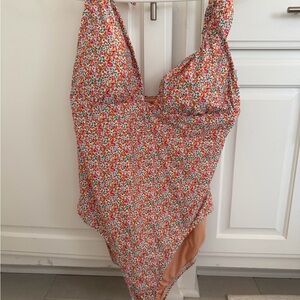 J. Crew Colorful Floral Swimsuit